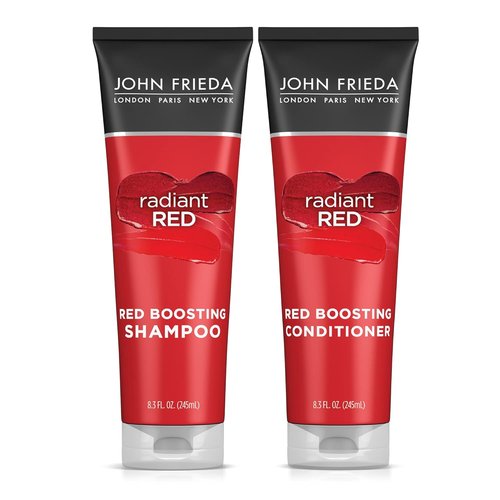 John Frieda Radiant Red Shampoo & Conditioner Bundle - Enhance Color with Pomegranate & Vitamin E