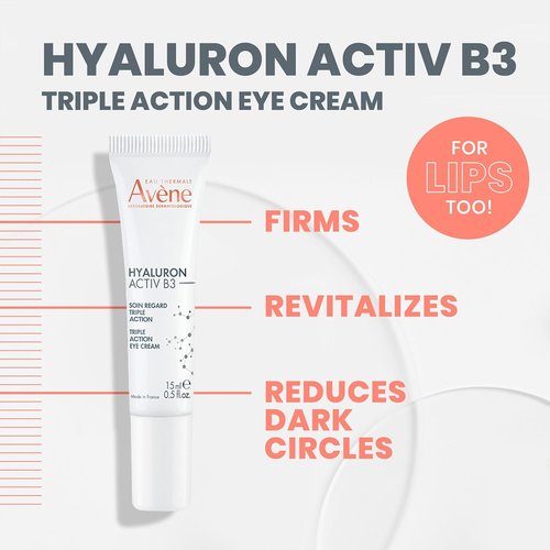Avène Hyaluron Activ B3 Eye Cream - Anti-Aging 3-in-1 Formula for Brightening & Firming Eye Contour