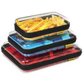 pakkabuu 3 Pack Clear Hard Shell Zipper Case - Clear Waterproof Cosmetic Bag with Zipper,Organizer Bins, Charging Cables, creative journaling, painting brushes,Christmas Storage Bins.