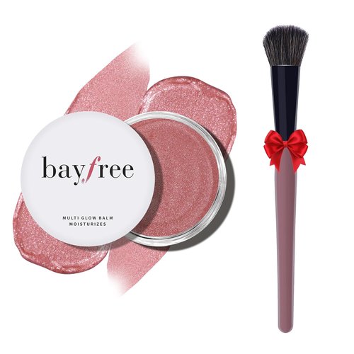 Bayfree Multi Cream Blush Set - Lightweight Hydrating Blush & Brush for Radiant Cheeks | Pink Sakura
