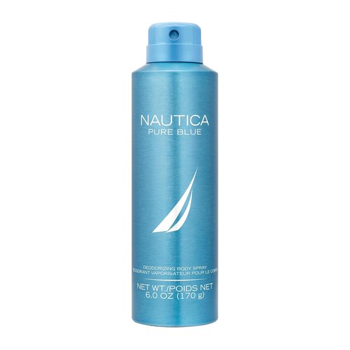Nautica Pure Blue Body Spray - Long-Lasting Men's Fragrance with Eucalyptus, Leather & Vanilla | 6 fl oz