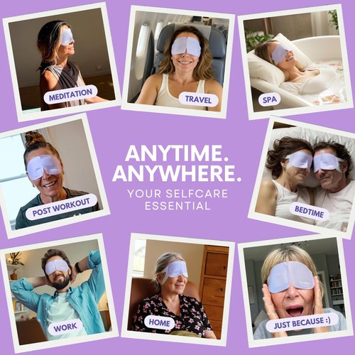 LumiDew Steam Eye Mask, Self Heating Heated Eye Mask for Sleep, Warm Compress for Eyes, Moist Heat for Dry Eye Relief, Stye Eye Treatment, Spa, Travel Essentials, Unscented 16 Pack