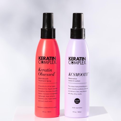 Keratin Complex - Blow Dry Essential Smooth Kit | Keratin Obsessed & KCSMOOTH Leave-In Lotion, 5 fl oz