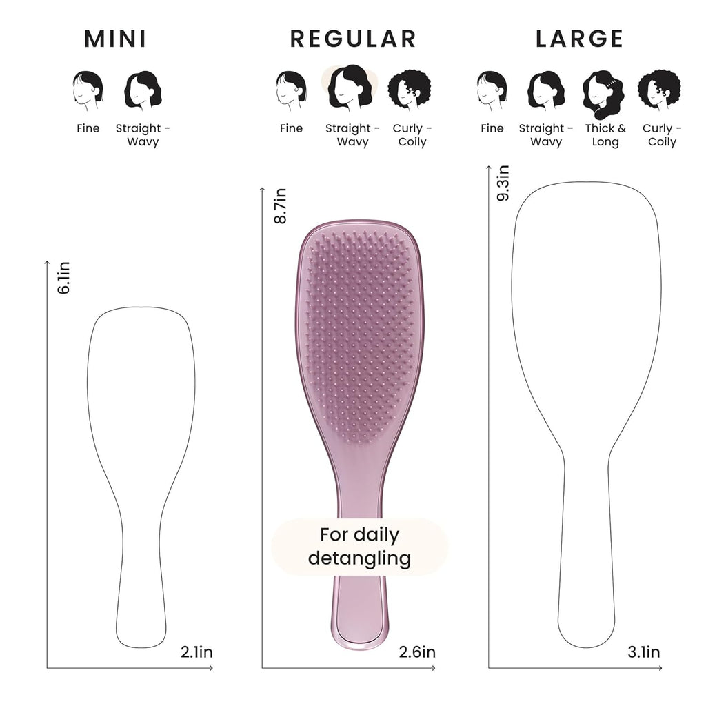 Tangle Teezer Chrome Ultimate Detangler Brush - Eliminates Knots & Reduces Breakage for All Hair Types | Mauve