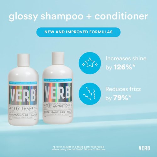 VERB Glossy Shampoo - Cleanses & Adds High Shine for Thick, Coarse Hair - Vegan, Paraben-Free, Sulfate-Free
