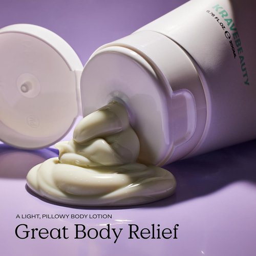KraveBeauty Body Lotion - 24-Hour Moisture & Skin Barrier Repair for Dry/Sensitive Skin | 200 mL
