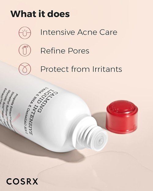 COSRX Acne Calming Liquid | Intensive AHA & BHA Toner for Acne-Prone Skin, 4.22 fl. oz / 125ml