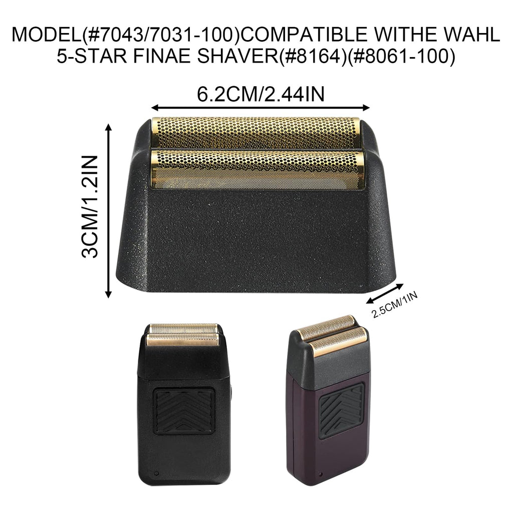 Wahl Professional 5-Star Series Finale Shaver Replacement Foil and Cutter Bar Assembly - 2 Count Compatible with Wahl Shaver Foil 7043