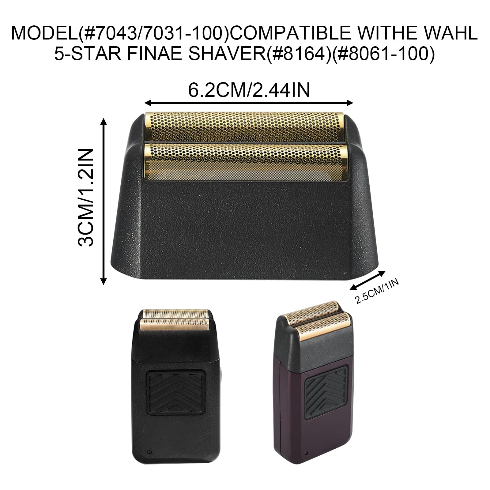 Wahl Professional 5-Star Series Finale Shaver Replacement Foil and Cutter Bar Assembly - 2 Count Compatible with Wahl Shaver Foil 7043