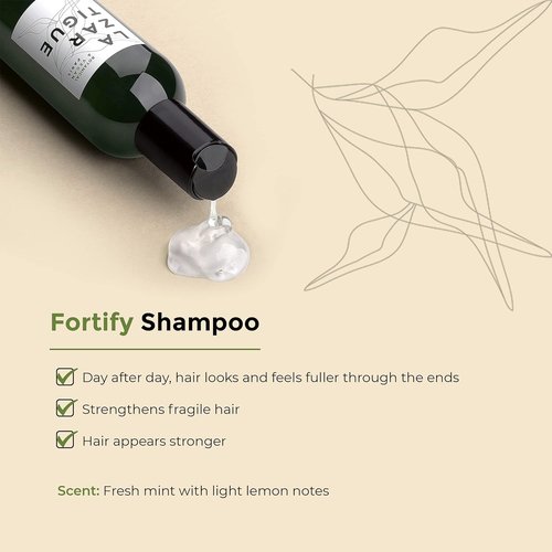 Lazartigue Fortify Densifying Shampoo - Strengthens Fragile Hair with Guarana & Ricinus | Vegan Lemon Scent