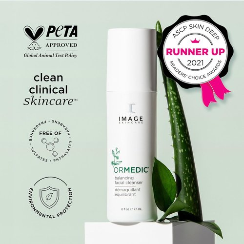 IMAGE Skincare ORMEDIC pH Balancing Facial Cleanser - Hydrating Foaming Face Wash with Aloe Vera | 6 fl oz