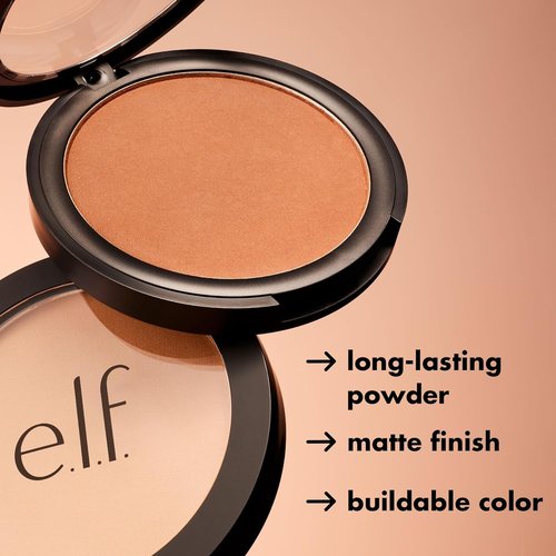 e.l.f. Bronzer - Primer-Infused, Long-Wear Matte Formula for Effortless Contouring | Forever Sun Kissed, 0.35 Oz