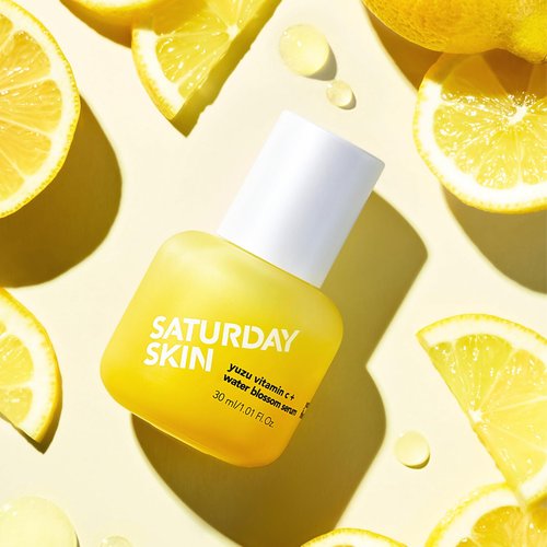 Saturday Skin Yuzu Vitamin C Serum for Face – Brightening Serum Hyaluronic Acid, Peptides & Niacinamide, Vitamin C Glass Skin Peptide Serum, Korean Beauty Vitamin C Serum, Korean Skin Care (50 ml)