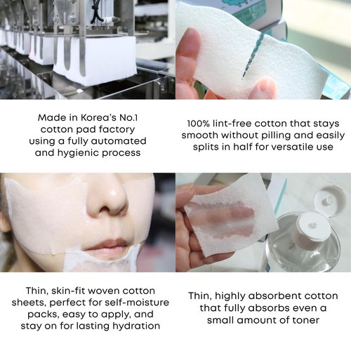 SOMISOME 1/2 Seeruse Cotton Pads Large Pack - Premium Korean Facial Cotton Pads for Makeup Removal and Skincare, Lint-Free, Soft and Thin, Toner Mask, Hypoallergenic, 160 Count