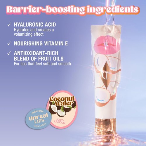 Charlotte Tilbury Healthy Glow Nectar Lip Oil - Sheer Tinted Gloss with Hyaluronic Acid & Vitamin E - High-Shine Hydration
