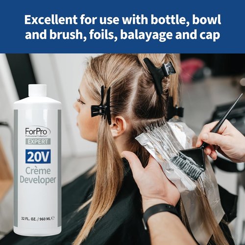 ForPro Expert 20 Volume Crème Developer - Hair Lightening & Gray Coverage, 32 Fl Oz