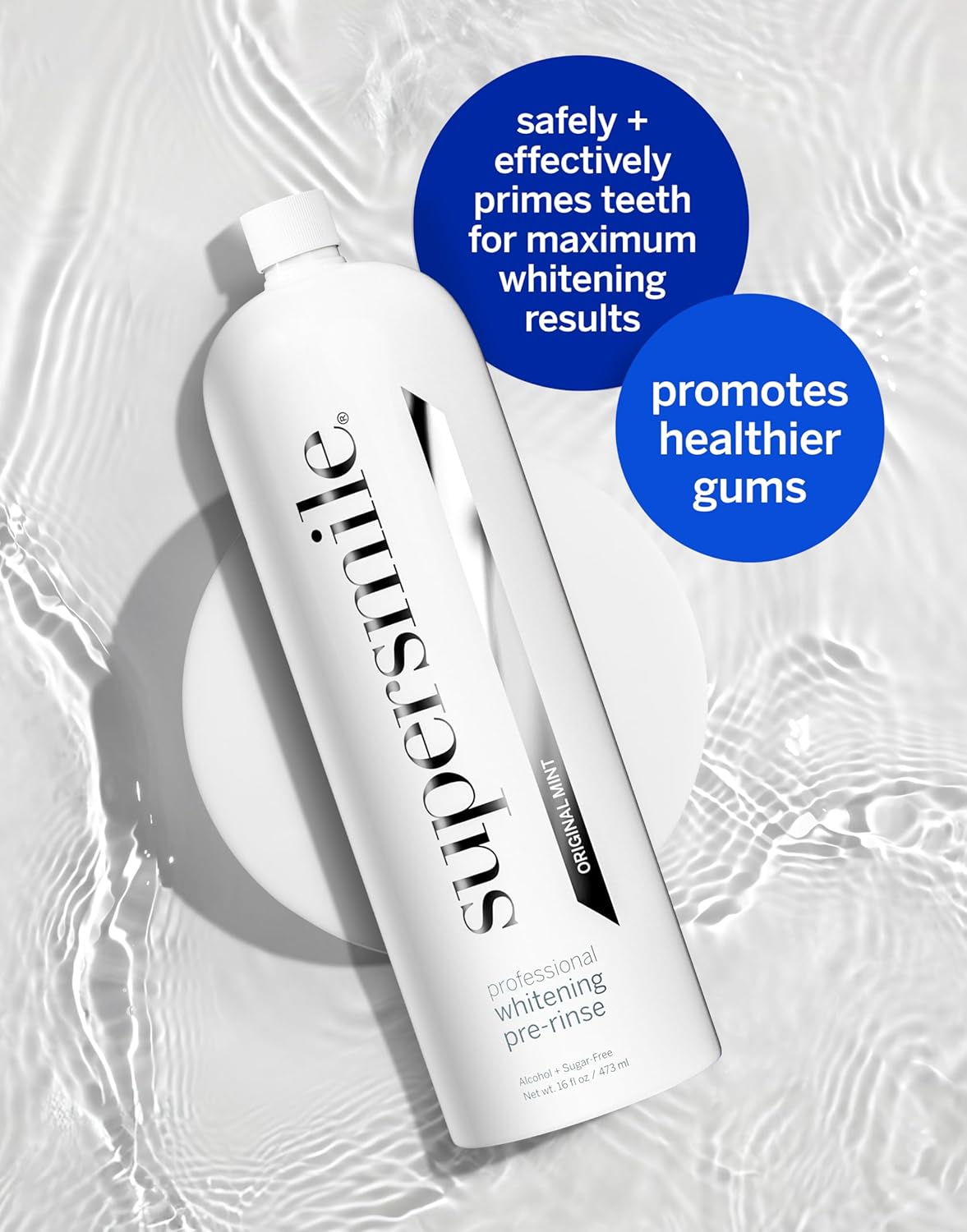 Supersmile Whitening Pre-Rinse - Alcohol-Free Dental Mouthwash for Teeth Whitening & Fresh Breath | 16 Fl Oz