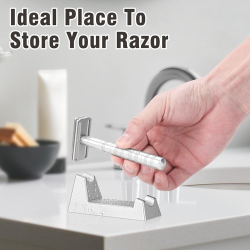 LANGZIHT Solid Aluminum Alloy Razor Stand - for Henson AL13 / AL13-M / Ti22 - 100g Weight - Ensuring Stability, Minimizing Movement - Excluding Razors