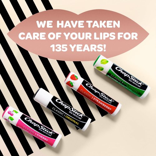 ChapStick Bulk Lip Balm, Cake Batter, 12-Pack – Delicious & Sweet Lip Moisturizer for Dry Lips, Birthday Gifts, Stocking Stuffers, 0.15 Oz Ea