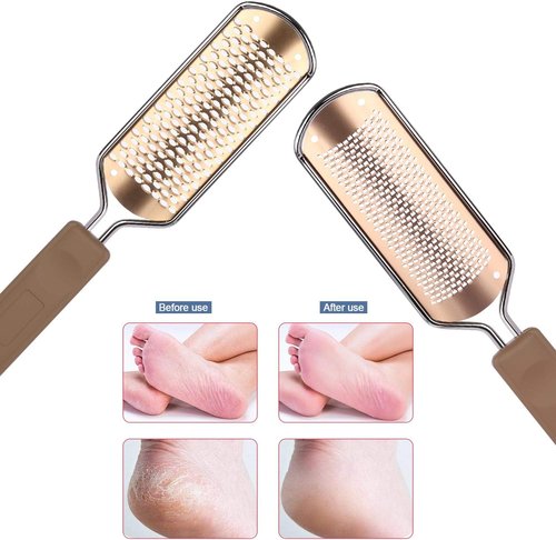 Regine Switzerland Foot File & Rasp Callus Remover - Stainless Steel Coarse & Fine Scraper for Smooth Feet