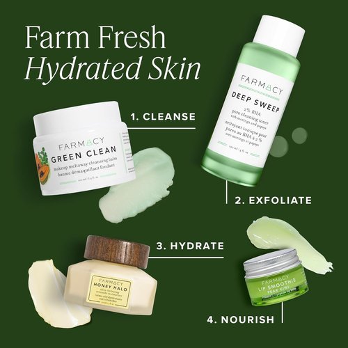 Farmacy Green Clean Makeup Remover Balm - Waterproof Oil Cleanser for Face | Hydrates & Softens Skin (12ml)