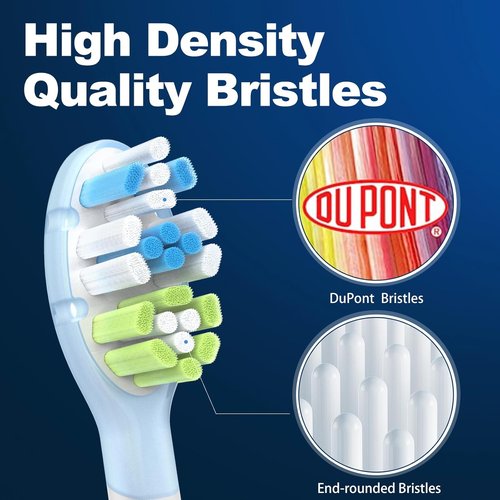 DailyWhite 8-Pack Replacement Brush Heads for Philips Sonicare | Superior Clean, White