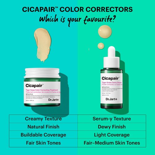 Dr.Jart+ Cicapair Tiger Grass Camo Drops Tinted Serum SPF 35 with Centella Asiatica | Skin Tint | Korean Skin Care Makeup Hybrid, 1.01 Fl Oz