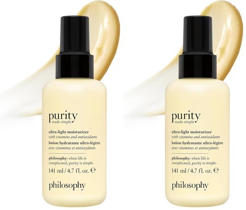 Philosophy Purity Made Simple Pore Face Moisturizer - Ultra-Light Hydration with Vitamins C & E, Green Tea, Chia Seed Oil
