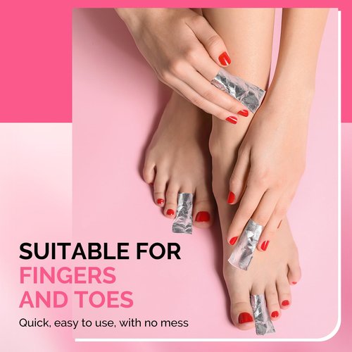 MelodySusie 200PCS Foil Nail Wraps Gel Nail Polish Remover Foil Wraps for Nails, Soak Off Gel Remover with Larger Cotton Pad for Removing Nail Polish at Home