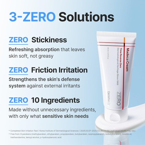 CENTELLIAN 24 Madeca Cream Time Reverse Zero 80ml(2.70 fl oz) - Lightweight Anti-Aging Moisturizer with Blue Active TECA, Cooling Cica, Firming, Deep Hydration, Barrier Repair, Sensitive, Oily Skin