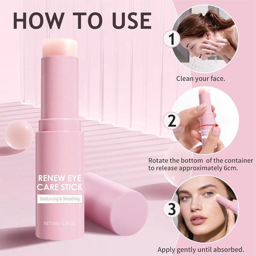 Skiennix Caffeine Eye Balm Stick - Hydrating Anti-Aging Treatment for Dark Circles & Puffiness | 0.35oz/10g