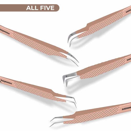 Fiber Tip Lash Tweezers For Eyelash Extension Tweezers Professional
