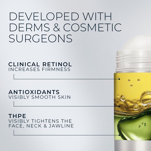 RoC Derm Correxion Retinol Firming Serum Stick with Antioxidants to Visibly Tighten and Firm Wrinkles and Laugh Lines 1.0 oz plus Retinol Eye Cream Packette