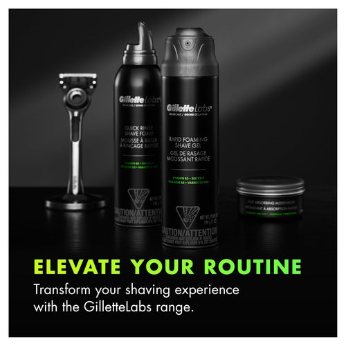 GilletteLabs Rapid Foaming Shave Gel for Men, 7 OZ - Case of 6