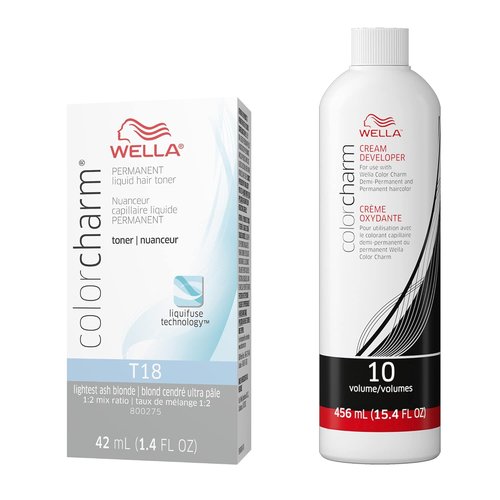 COLORCHARM Hair Toner - Neutralize Brass with Liquifuse Technology | 10 Vol. Developer for Vibrant Color