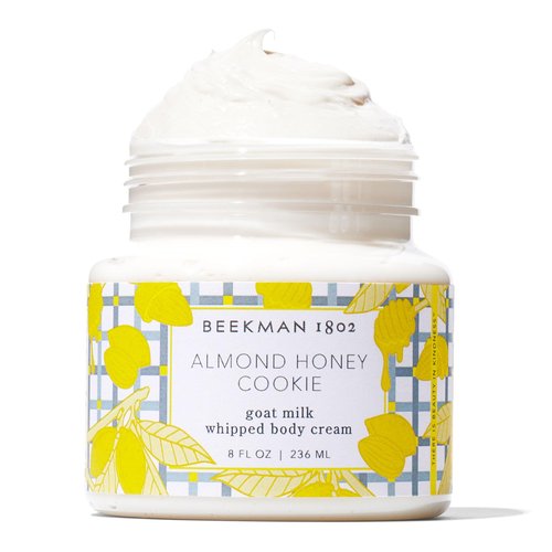 Beekman 1802 Whipped Body Cream – Moisturizes & Softens Skin with Goat Milk, Mango Seed Butter & Vitamin E – 8 oz – Almond Honey Cookie