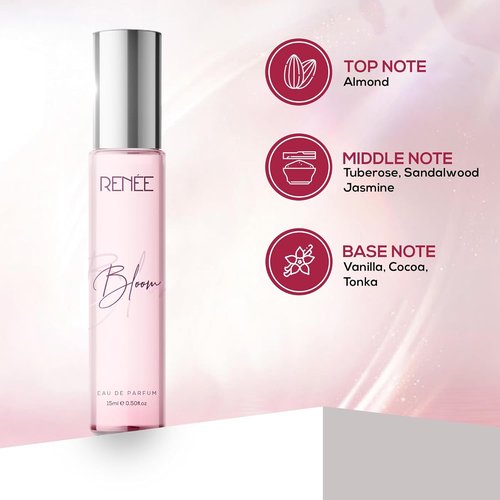Renee Eau De Parfum Bloom 15ml - Premium Long-Lasting Luxury Fragrance | Unisex Scent with Almond Notes