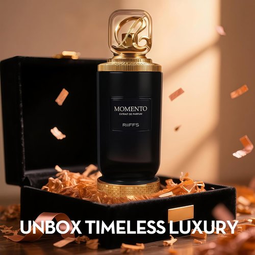 Momento Cologne for Men - Warm Spicy Amber Eau de Parfum | 100ml Long-Lasting Fragrance with Mandarin, Damask Rose, Oud & Amberwood