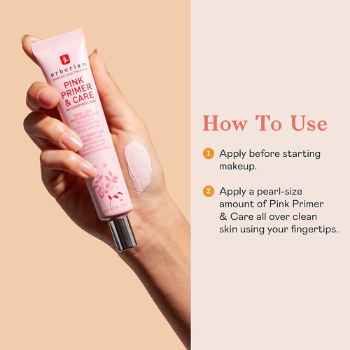 Erborian Pink Primer & Care - Multifunctional Pore-Blurring Cream & Hydrating Makeup Base