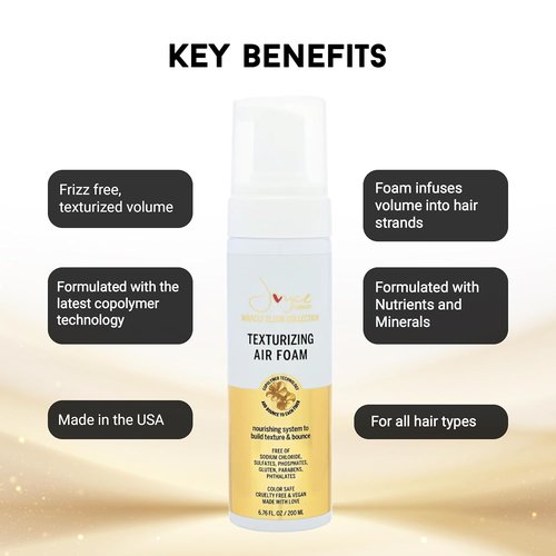 Joyce Giraud Texturizing Air Foam - Adds Volume & Texture with Frizz Control | 6.76 Oz