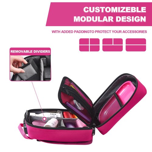 MAICHENG Small Storage Bag with Combination Lock, Travel Medicine Lock Box, Carbon Lined Tactical EDC Molle Bag Pouch, Money Cosmetic Organizer, Gifts for Women