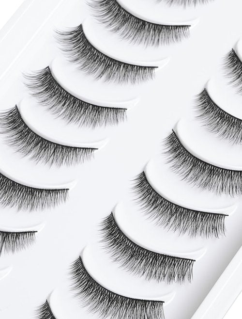 Natural Lashes Short Lashes Natural Eyelashes Natural Look False Eyelashes Wispy Lashes for Samll Eyes Fake Eyelashes 10 Pairs 10mm Bluebell