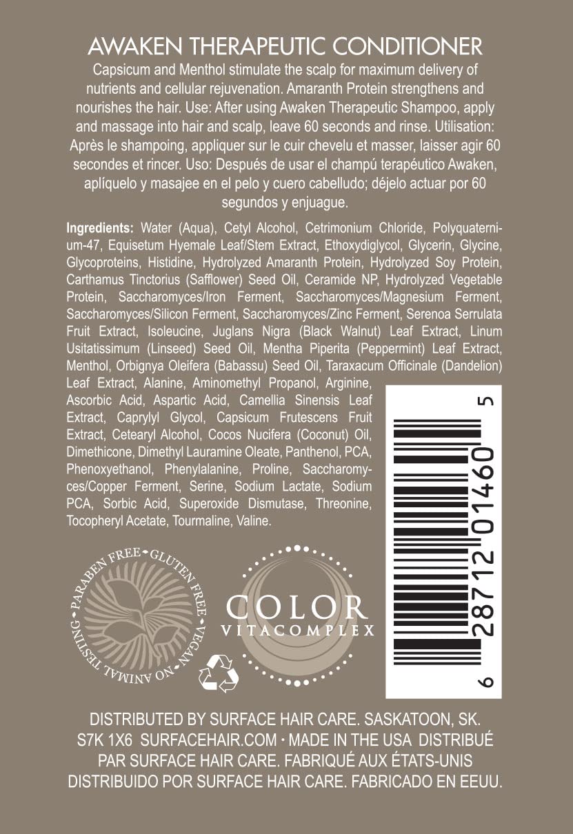Surface Hair - Awaken Therapeutic Conditioner | Natural Formula for Thinning Hair & Healthy Scalp