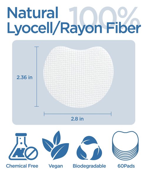 Exfoliating Cotton Rounds for face - Double-Sided - Korean Toner Pads - Round Cotton Pad for Face - Lint Free Makeup Remover - Skin Care Cleansing
