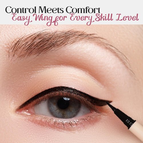 M2U NYC Waterproof Liquid Eyeliner Pen - Smudge-Proof Black Liner with 24-Hour Wear | Vegan & Hypoallergenic