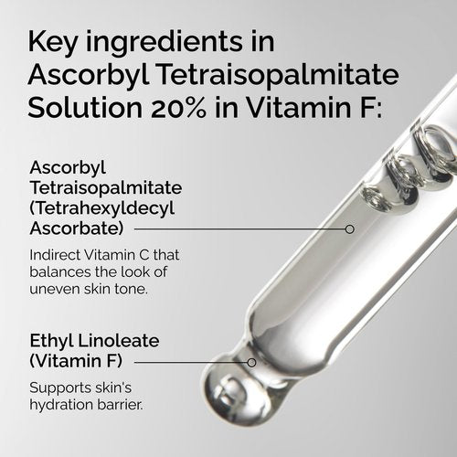 The Ordinary Ascorbyl Tetraisopalmitate Solution 20% in Vitamin F, Hydrating Vitamin C Oil for Even Skin Tone, 1 Fl Oz