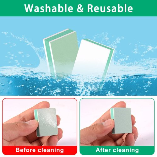 CGBE Nail Buffer Block and Shine Kit, 50 Count Mini Nail Buffer for Polishing Smooth and Shiny Natural Nails Fingernail Mini Buffer Nail File Smoother Buffer Block 1000/4000 Grit - Green