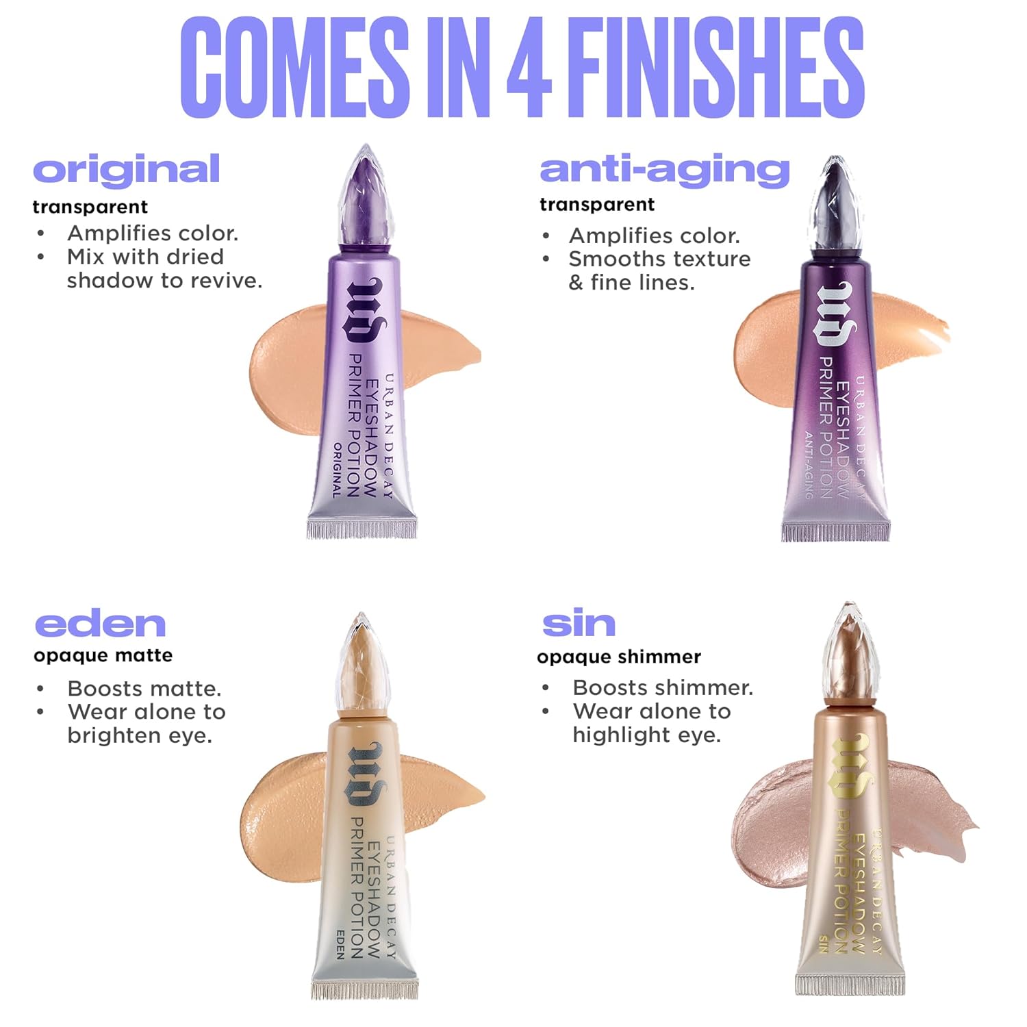 Urban Decay Eyeshadow Primer Potion - Waterproof Eyelid Base Primer for Long-Lasting, Crease-Resistant Makeup | Translucent Shade