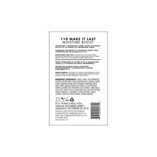 Milani Make It Last Moisture Boost Setting Spray - Alcohol Free Waterproof Makeup Finishing Mist - Hydrating & Soothing Formula for Sensitive Skin - 1 Count