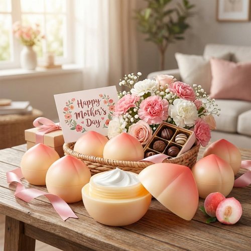 Swiffen 12 Pcs Peach Hand Cream Gifts Set for Women, Funny Fruit Hand Cream Gift for Teacher Appreciation Gift, Mother, Nurses, Bridal Shower, Employees, Peach One Sweet Birthday Party